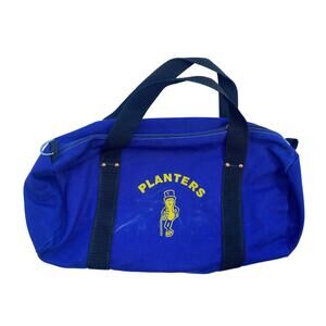 Vintage Mr. Peanut Planters Blue duffel bag Gym Swim Beach Bag